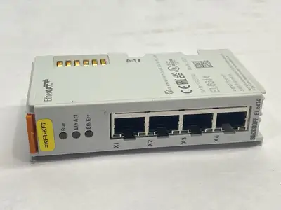 Used Beckhoff EtherCAT Terminal 4-Port Ethernet Switch Communication Interface PLC Ethernet Equipment Michigan US | Maverick Industrial Sales #1391722