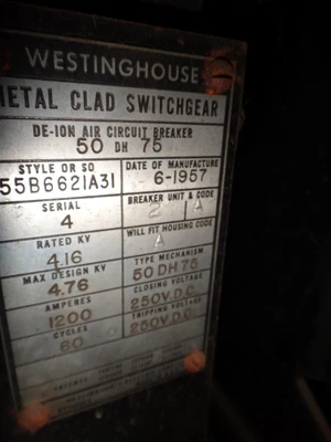 USED WESTINGHOUSE 50-DHP-75