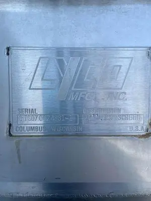 USED LYCO MANUFACTURING, INC. 24" WIDE SCREEN