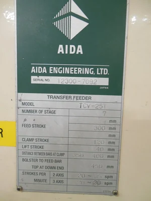 USED 2005 AIDA PRESSES ESR-3M / LS-4032 / NCRF-400Z