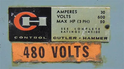 Cutler Hammer DH361 Heavy Duty Fusible Safety Switch 30 Amps 600VAC Used