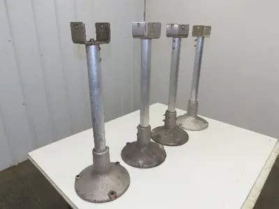 3.75" Tabletop Conveyor Aluminum Pedestal Round Pipe Leg Stand 25"-29"H Set of 4