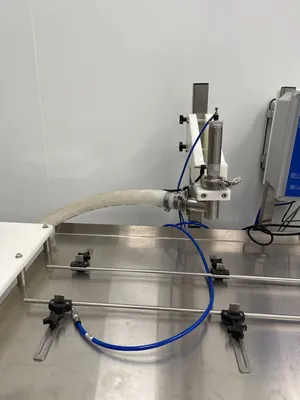 USED 2021 INLINE FILLING SYSTEMS Single Head Bench top Semi-Automatic N₂ Gas Dosing Filler