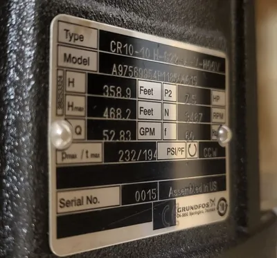 NEW GRUNDFOS CR 10-10 H-G22-A-V-HQQV