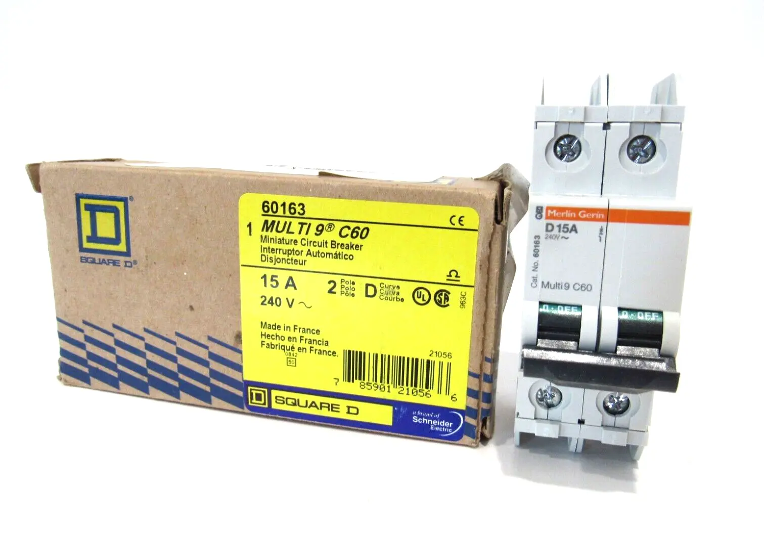 NEW SQUARE D 60163 CIRCUIT BREAKER MULTI 9 C60