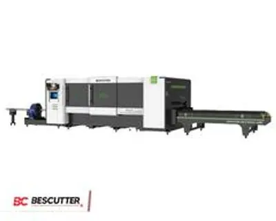2026 Bescutter FLY PRO 5'X10' | 1500W - 6000W IPG | Fiber Laser Metal Sheet and Pipe Cutter Full Enclosure with Parallel Shuttle Table