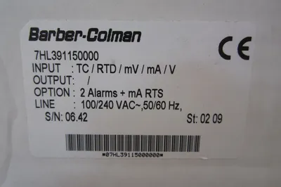 NEW BARBER-COLMAN 7HL391150000 ALARM UNIT& INDICATOR