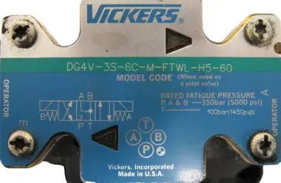 NEW VICKERS 02-321742 VALVE DG5S-8-33C-M-FTWL-H5-30 DG4V-3S-6C-M-FTWL-H5-60