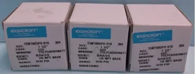 QTY. 3. ASHCROFT INSTRUMENTS PRESSURE GAUGE 15W100...