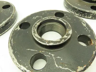 Boltex Class 300 Threaded Flange 1-1/2" NPT 4-Bolt Raised Face  LOT OF 5