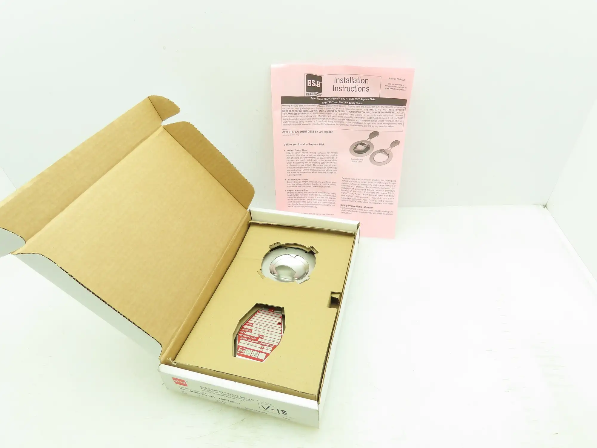 BS&B Safety Systems 1136239; VD-V-18 Rupture Disk 2" Type SKR 140 PSIG @ 72°F