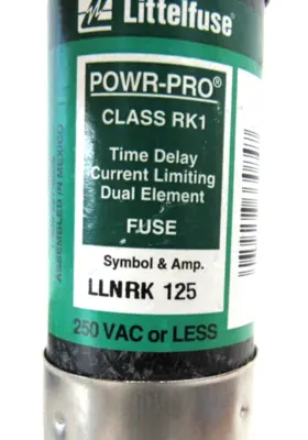 LOT OF 3 NEW LITTLEFUSE LLNRK 125 FUSES LLNRK125