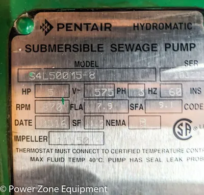 NEW HYDROMATIC/PENTAIR S4L500M5-8