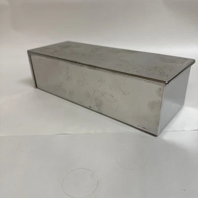 Laboratory Stainless Steel Box with Sliding Lid Freezer Rack 9.5 x3.75 x2.5"
