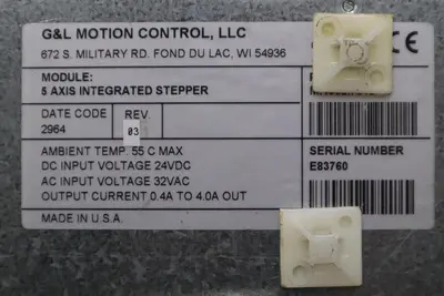 G & L MOTION CONTROL M.1302.7612 5-Axis Integrated Stepper 32Vac STOCK 6017