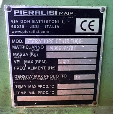 (2) Pieralisi FP 600 RS decanter centrifuges, SS.