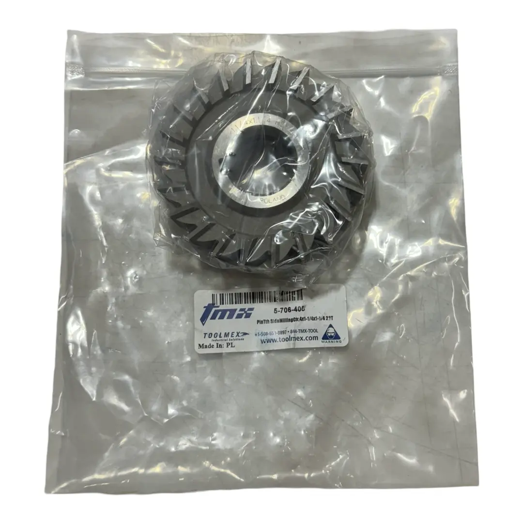 TMX 4" x 1-1/4" x 1-1/4" Plain Tooth Side milling Cutter 22 Teeth