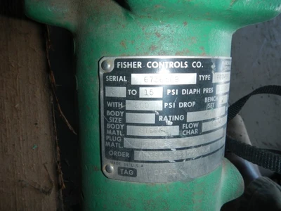 Fisher 1" 300 Rating, Steel Butt Weld Control Valve