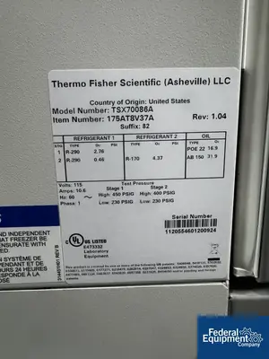 Thermo Fisher Scientific Thermo Fisher Scientific ULT Freezer, Model TSX70086A