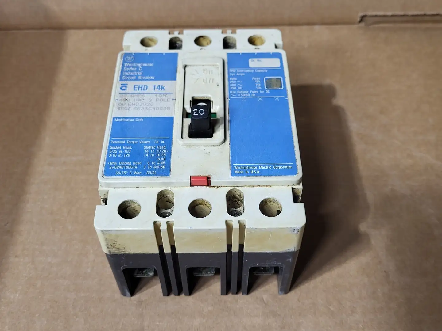 Used WESTINGHOUSE EHD3020 Switchgears British Columbia CA | Lenmark #409258