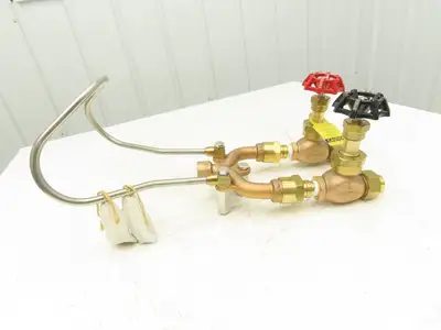 Strahman M-159 Water Mixing Station Bronze Hot/Cold Globe Valves Stainless Loop