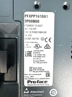 Used Pro-Face PS4600 1S 827 Automation Control (HMI) South Carolina US | Palmetto Automation #1158270