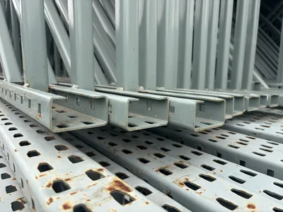 Interlake Interack30 44″ x 23′ Pallet Rack Upright U Frame Punch Racking