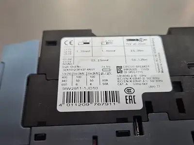 Siemens Sirius 3RV2811-1JD10 Circuit Breaker Loc4B2