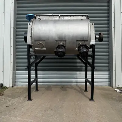 1,660L Stainless Steel Jacketed Kek Gardner Plough Shear Mixer – Type 2500E