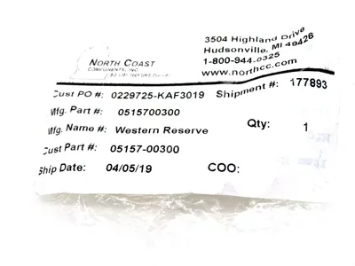 NEW WESTERN RESERVE CONTROLS OAC5Q 17810M5Q