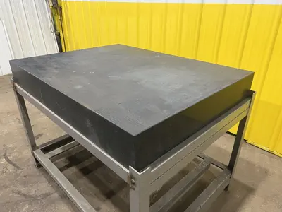 48" X 36" X 6" BLACK GRANITE PRECISION LAYOUT INSPECTION TABLE: STOCK #19822