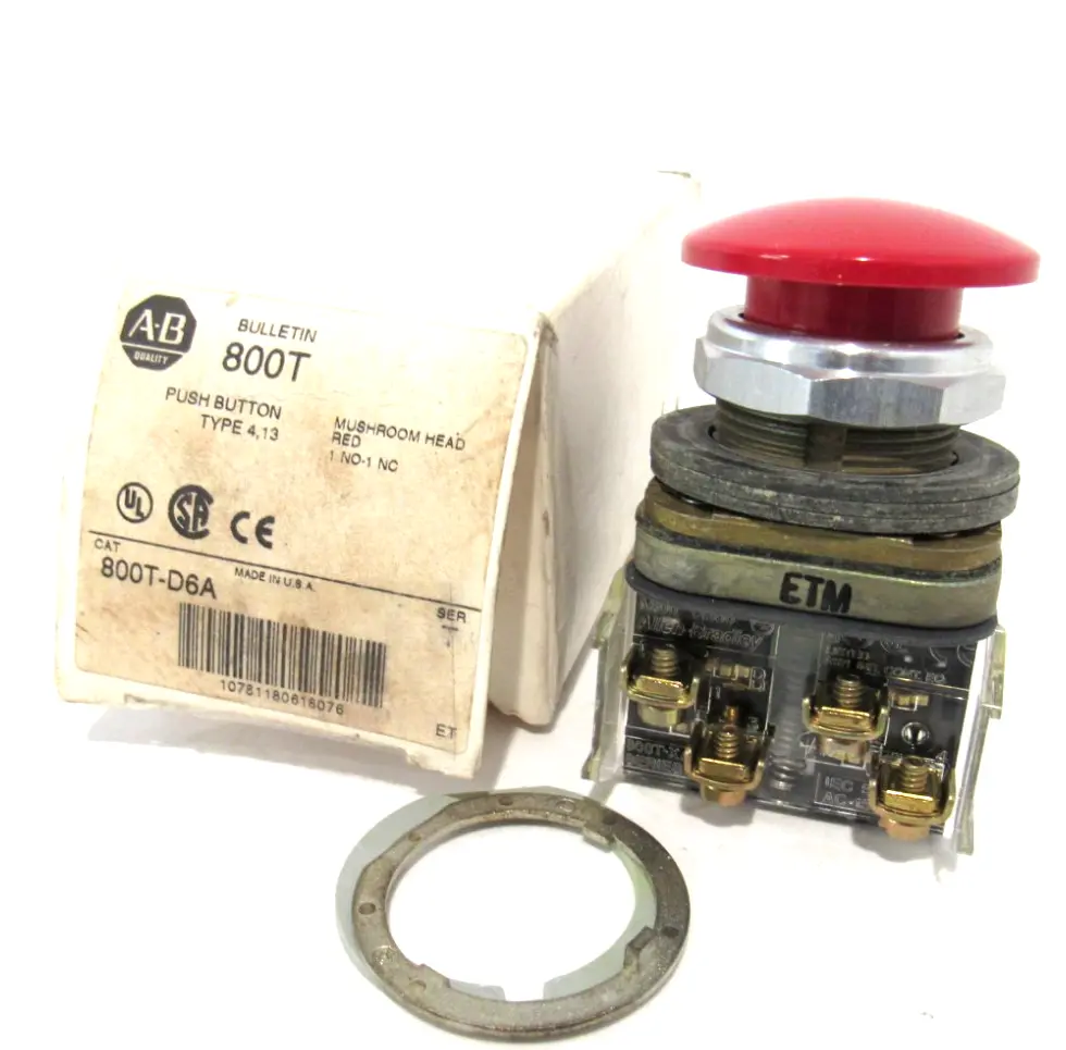 ALLEN BRADLEY 800T-D6A PUSHBUTTON 800TD6A NEW SURPLUS