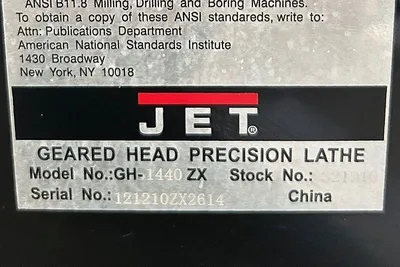 2012 JET GH-1440 ZX LATHES, GAP, REMOVABLE GAP | Prime Machinery (15)