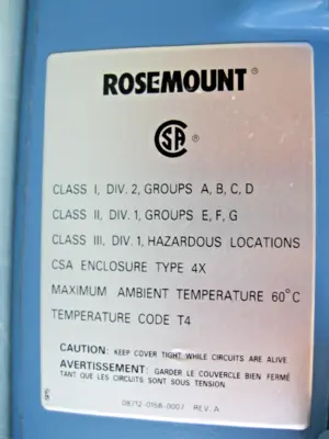 USED Rosemount 8712 CR12N0M4
