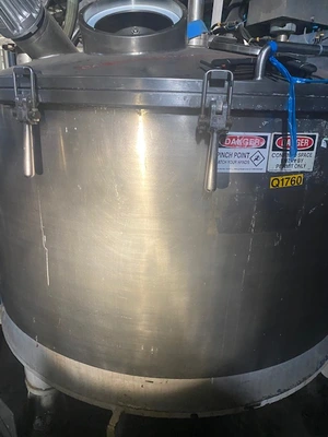 (4) Ferrum DSZ-URF 1250/630 perforate basket centrifuges, 316L SS.