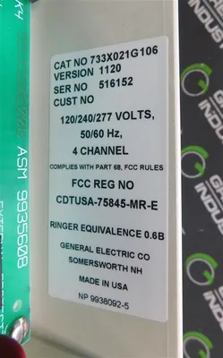 General Electric DR-87 Electronic Demand Recorder 733X021G106 Version 1120