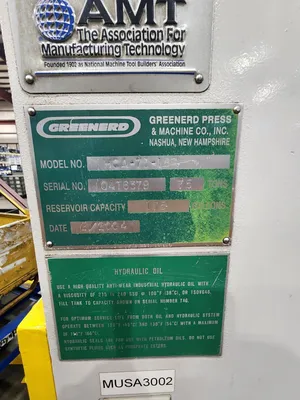 2004 GREENARD 75 TON HYD C FRAME Hydraulic Presses | Timco, Inc. (6)
