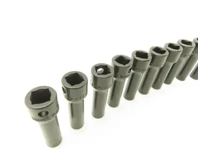 Williams 12M-608 IMP 3/8" Drive 8MM 6 Point Impact Socket Deep 2-1/8"L Lot of 10
