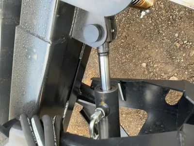 New JCT 84” Plow Blade Skid Steer Attachment, Universal Quick Attach, Hydraulic Angle, Spring Trip, ...