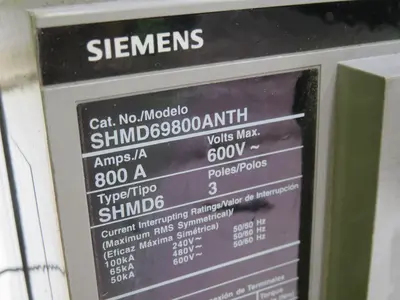 New | in-Stock SIEMENS SHMD69800ANTH S07MN6 Circuit Breakers Texas US | Aucto #1308560