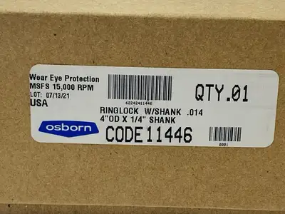 11446 | Osborn  Wheel Brush 4" OD x 1/4" Shank - New
