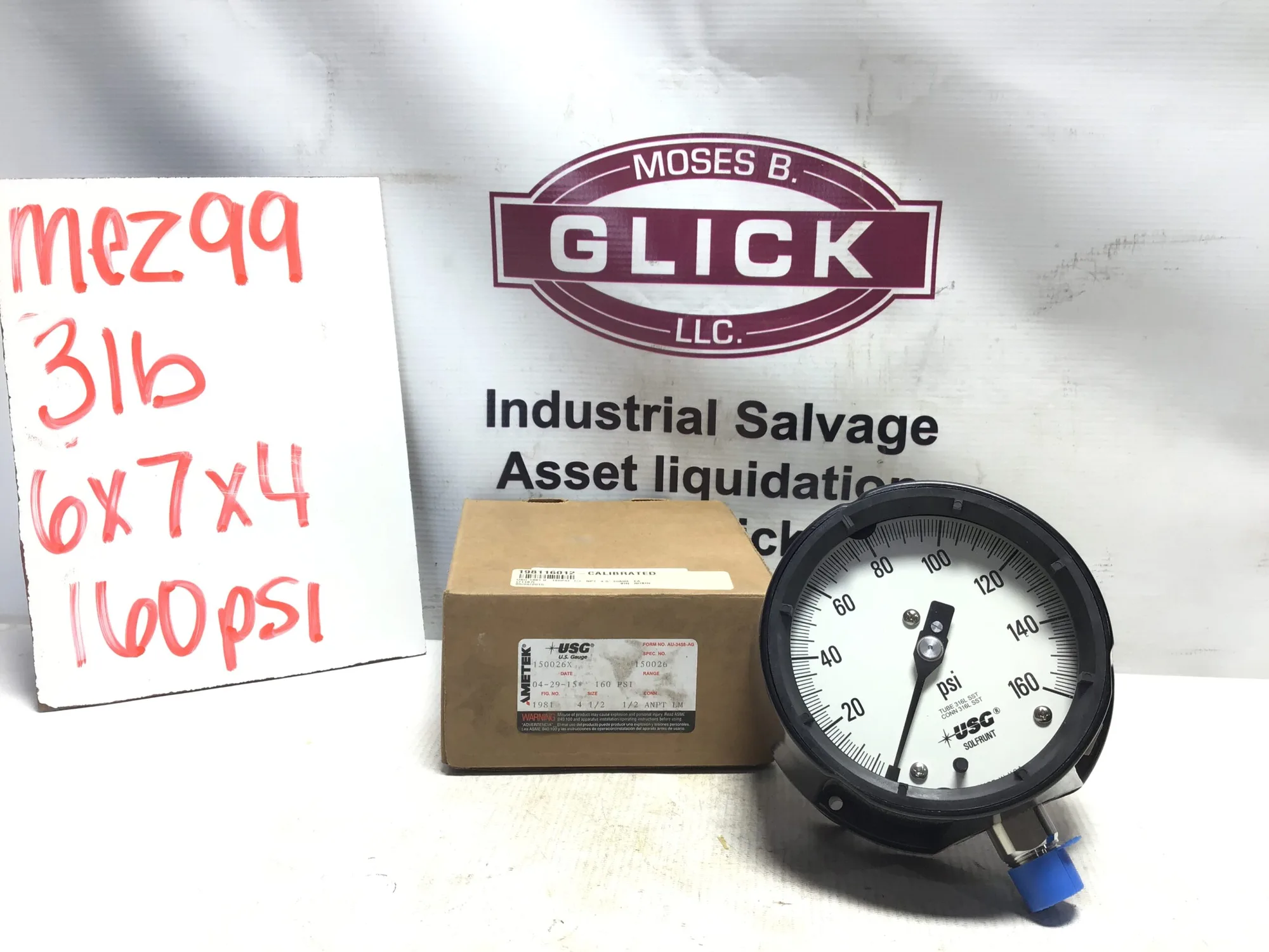 AMETEK 160 PSI USG Gauge (SPEC NO 150026)