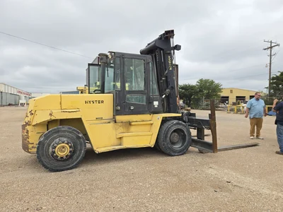 Hyster H280XL Diesel Forklift, Single Stage, Side Shift, Clamp, 14,460 Hours Indicated