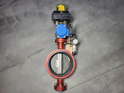 6" Butterfly Valve 4216, w/ Actuator DA75, Monitor FSYB-5T20