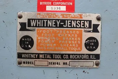Used WHITNEY-JENSEN 218 Portable Punches Georgia US | The Equipment Hub #369982