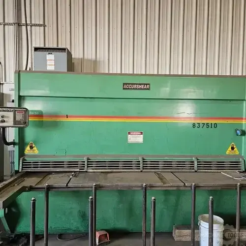 Used 1999 ACCURSHEAR 837510 Power Squaring Shears (Inch) Arizona US | KD Machinery #72063
