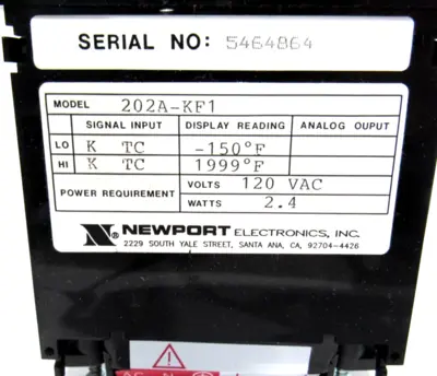 NEW NEWPORT ELECTRONICS 202A-KF1 PROCESS METER 202AKF1
