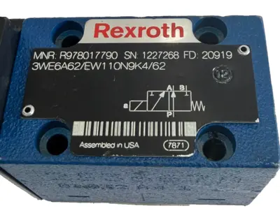 NEW REXROTH R978017790 DIRECTIONAL VALVE 3WE6A62/EW110N9K4/62