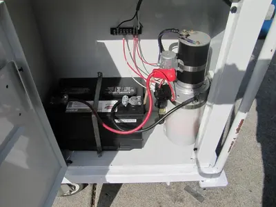 Unidex 250 lbs Electric Material Lift 31" Height 24" x 24" Platform 12V Battery