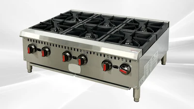 171-0447 36" 6-Burner Gas Hot Plate